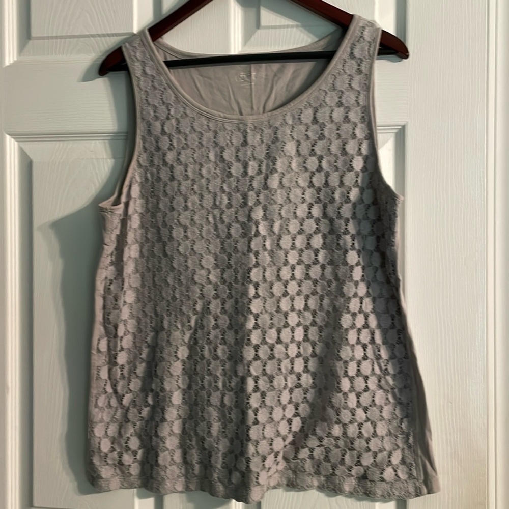 Lace front cotton tank